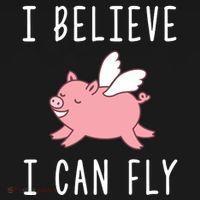 Flying Pig Shirts When Pigs Fly I Believe I Can Fly Ornament thumb 1