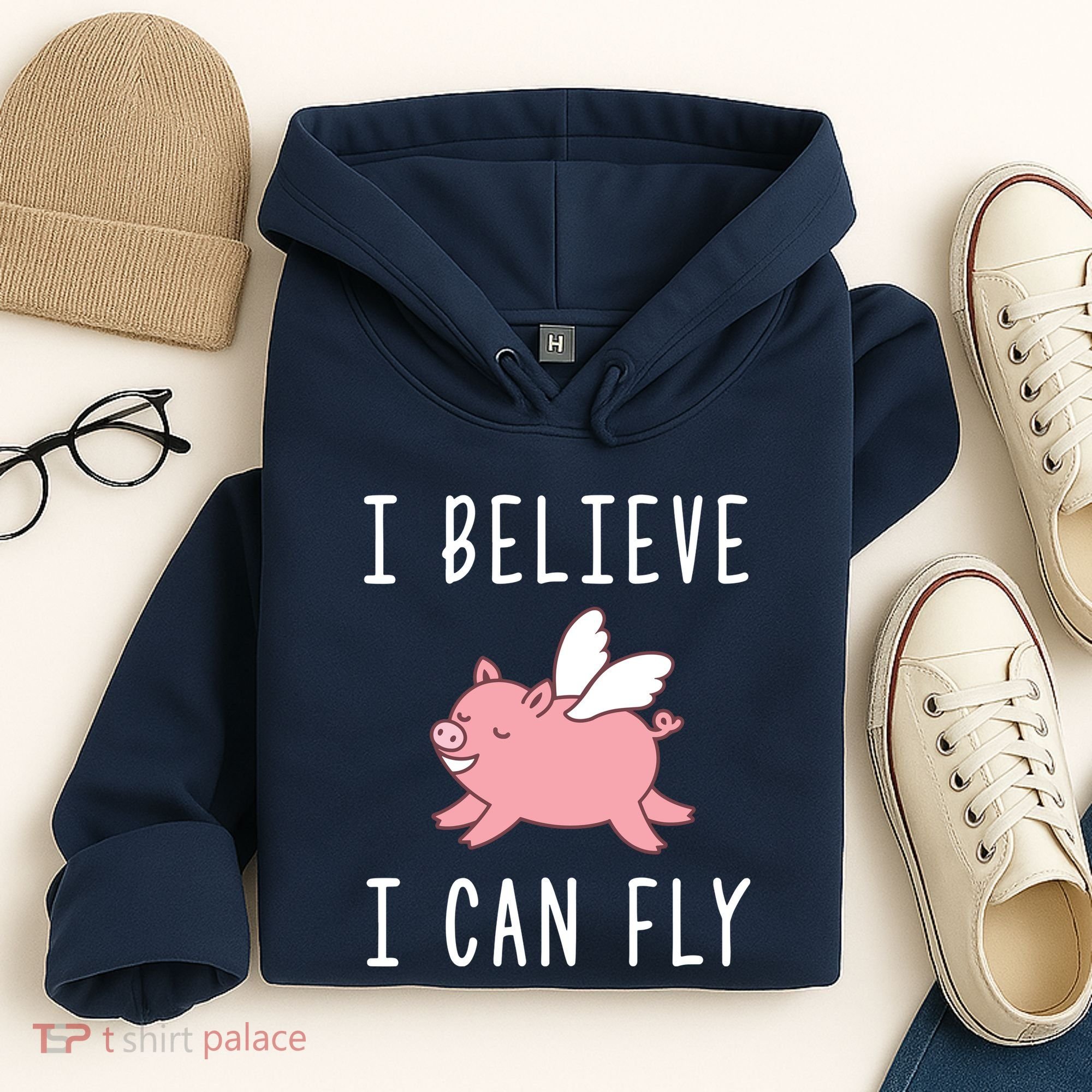 Flying Pig Shirts When Pigs Fly I Believe I Can Fly Hoodie