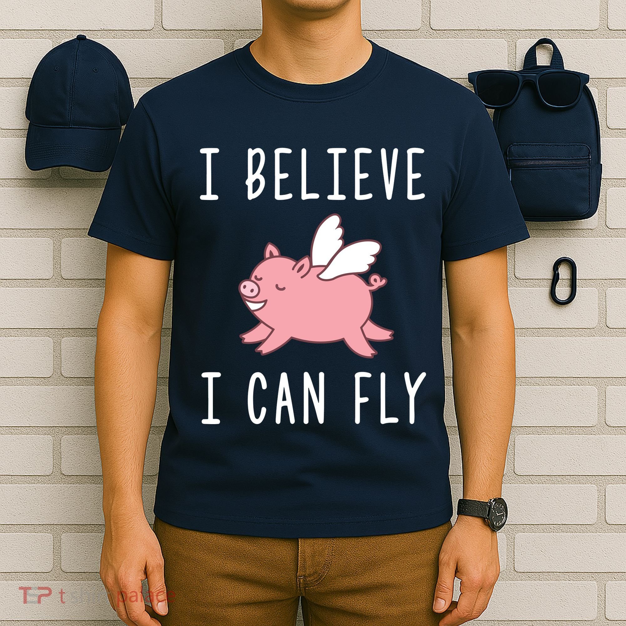 Flying Pig Shirts When Pigs Fly I Believe I Can Fly T-Shirt