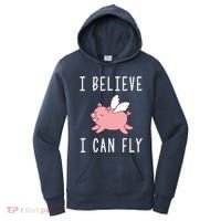 Flying Pig Shirts When Pigs Fly I Believe I Can Fly Women's Hoodie thumb 0