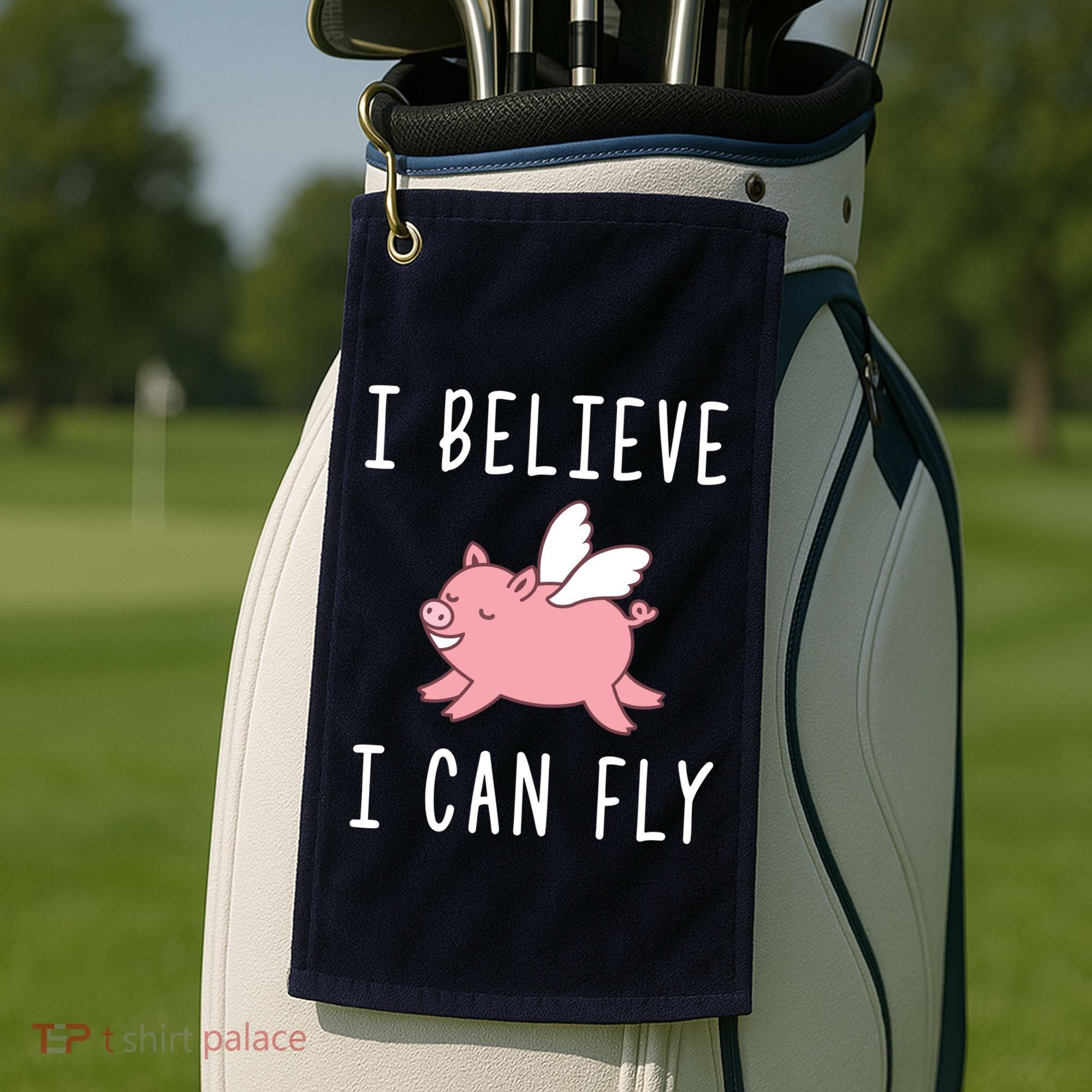 Flying Pig Shirts When Pigs Fly I Believe I Can Fly Golf Towel
