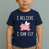Flying Pig Shirts When Pigs Fly I Believe I Can Fly Toddler T-Shirt thumb 2