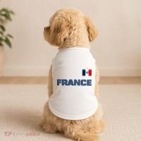 France Pride Soccer Team Flag Doggie Tank thumb 2