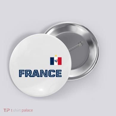 France Pride Soccer Team Flag Button