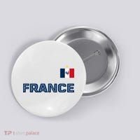 France Pride Soccer Team Flag Button thumb 0