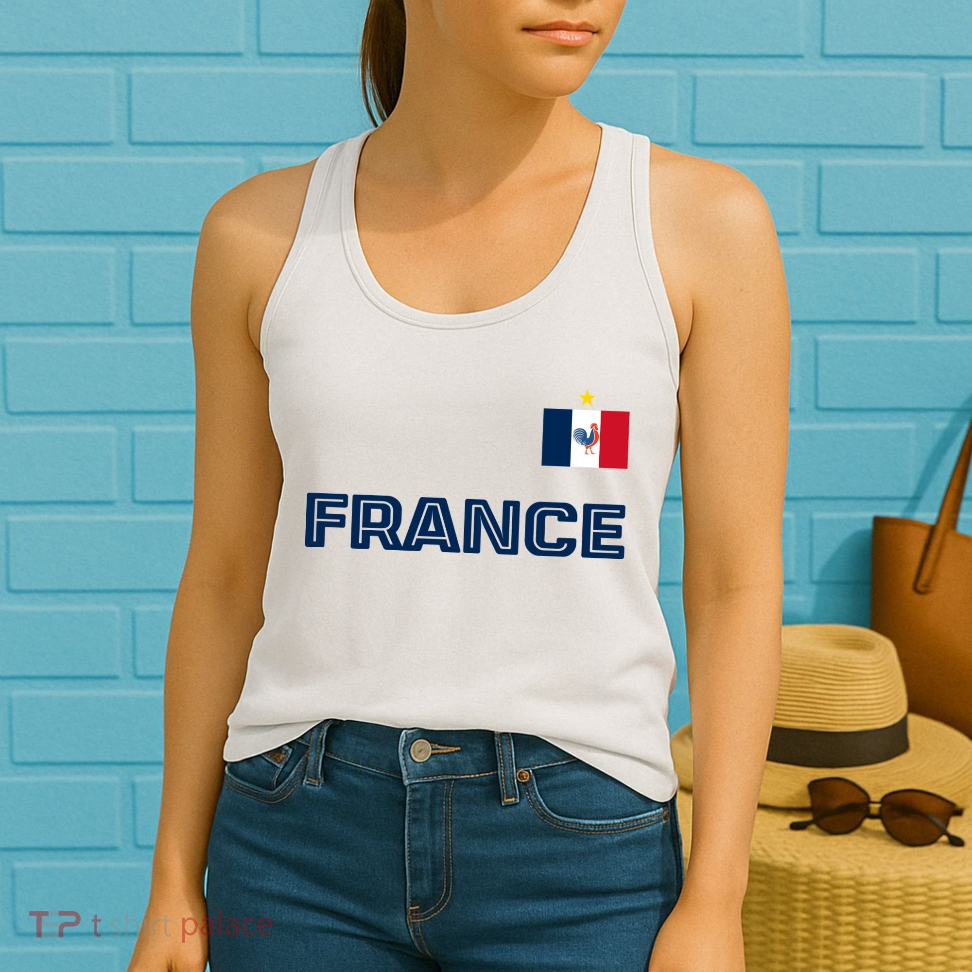 France Pride Soccer Team Flag Women's Tank Top