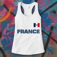France Pride Soccer Team Flag Women's Tank Top thumb 3