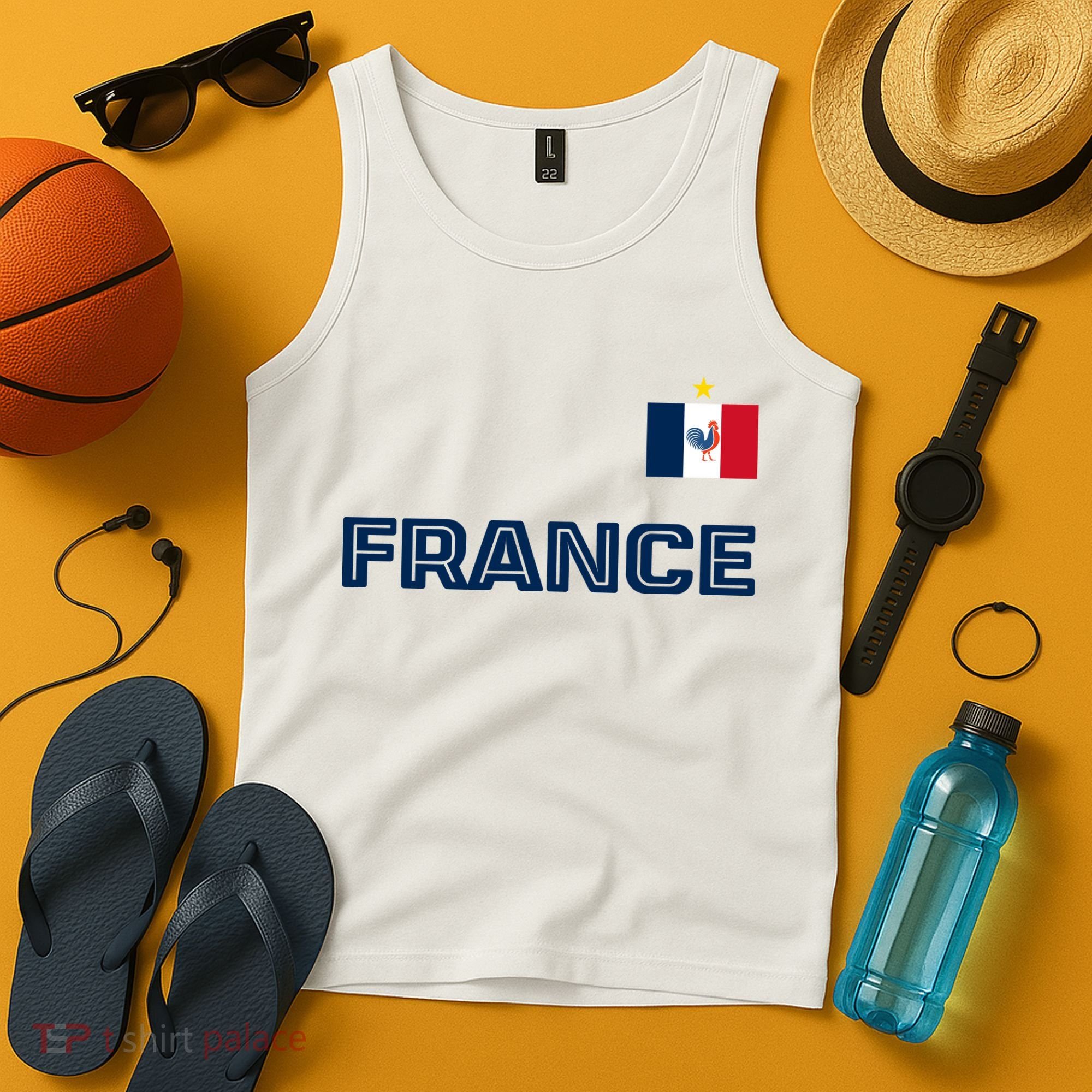 France Pride Soccer Team Flag Tank Top