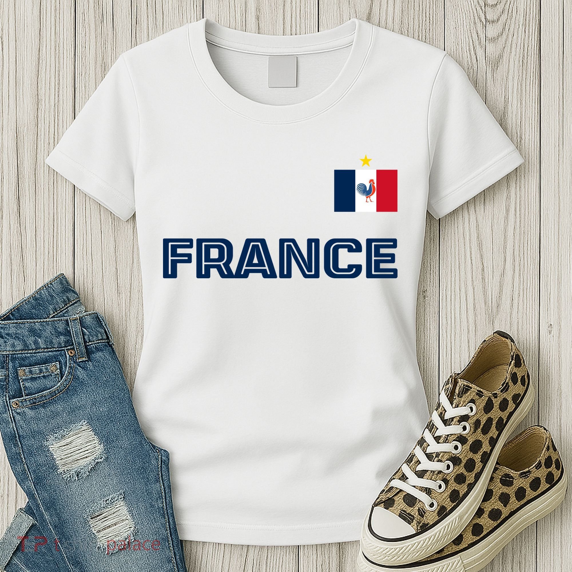France Pride Soccer Team Flag Women's T-Shirt