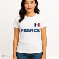 France Pride Soccer Team Flag Women's T-Shirt thumb 4