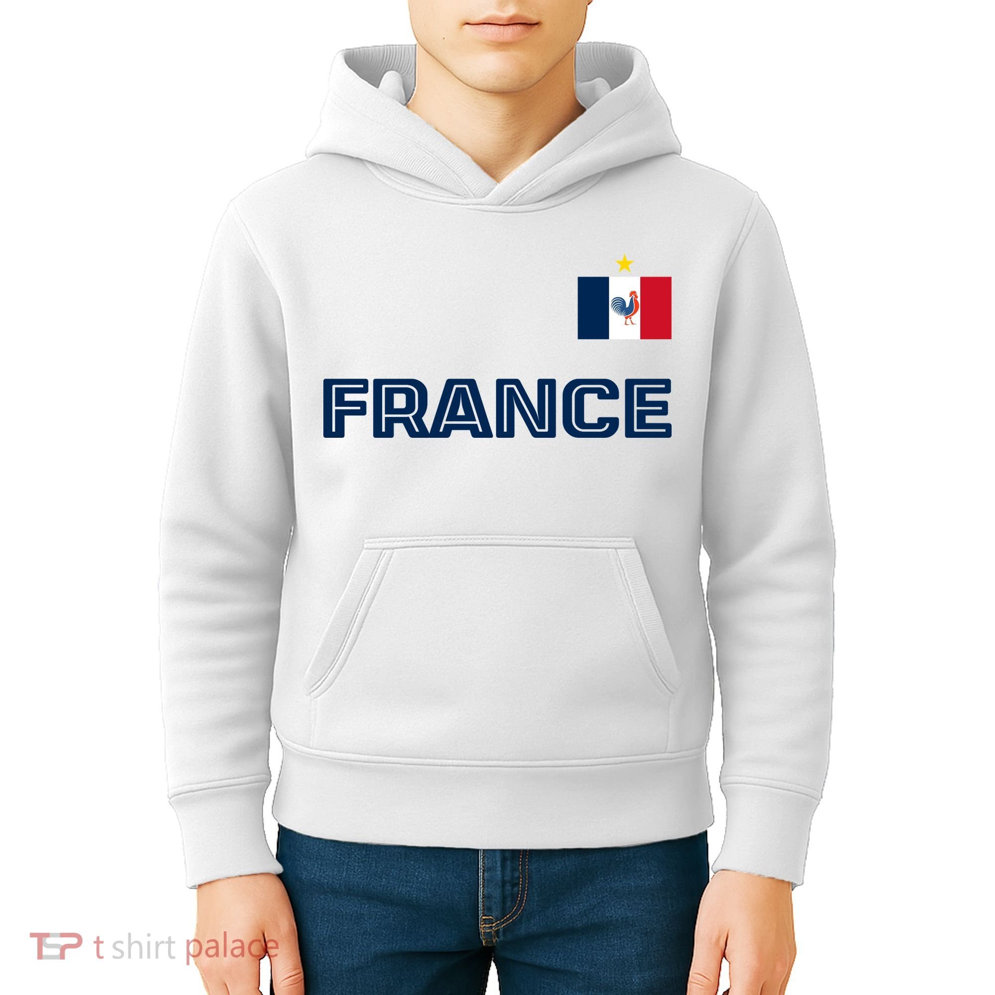 France Pride Soccer Team Flag Kids Hoodie