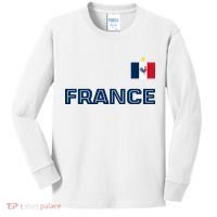France Pride Soccer Team Flag Kids Long Sleeve Shirt thumb 0