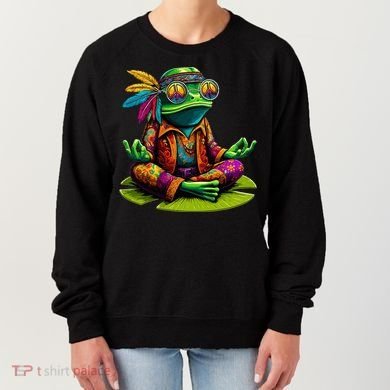 Frog Peace Sign Hippie Frog Women's Sweatshirt