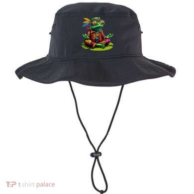 Frog Peace Sign Hippie Frog Bucket Hat