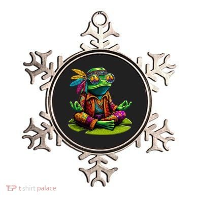 Frog Peace Sign Hippie Frog Ornament