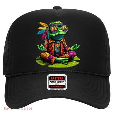 Frog Peace Sign Hippie Frog Hat
