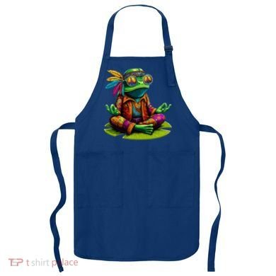 Frog Peace Sign Hippie Frog Apron