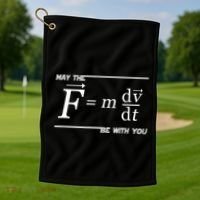 Funny Physics Science Golf Towel thumb 1