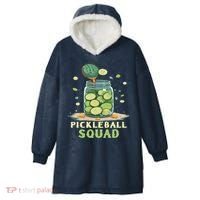 Funny Pickleball Squad Hooded Wearable Blanket thumb 0