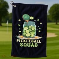 Funny Pickleball Squad Golf Towel thumb 1