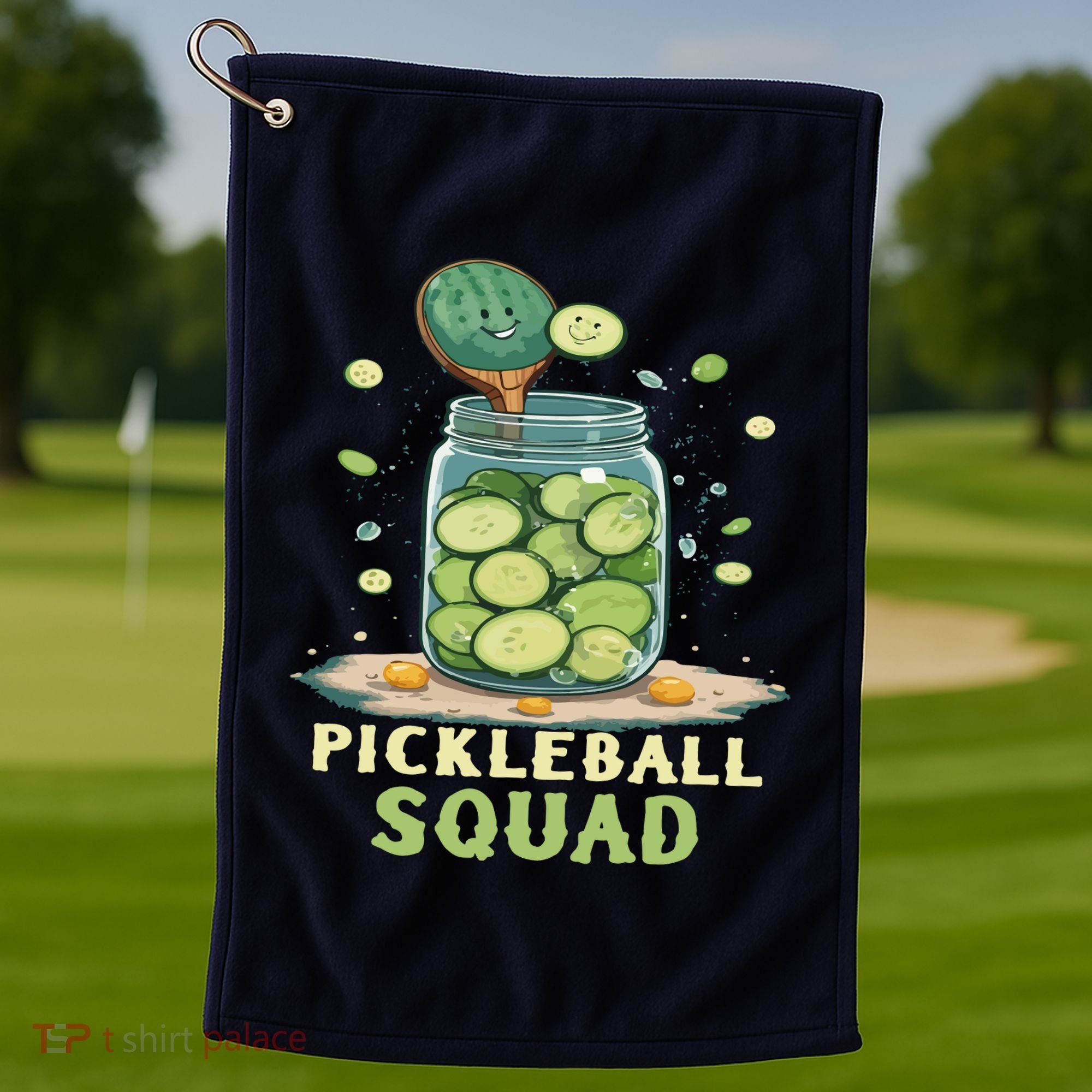 Funny Pickleball Squad Golf Towel