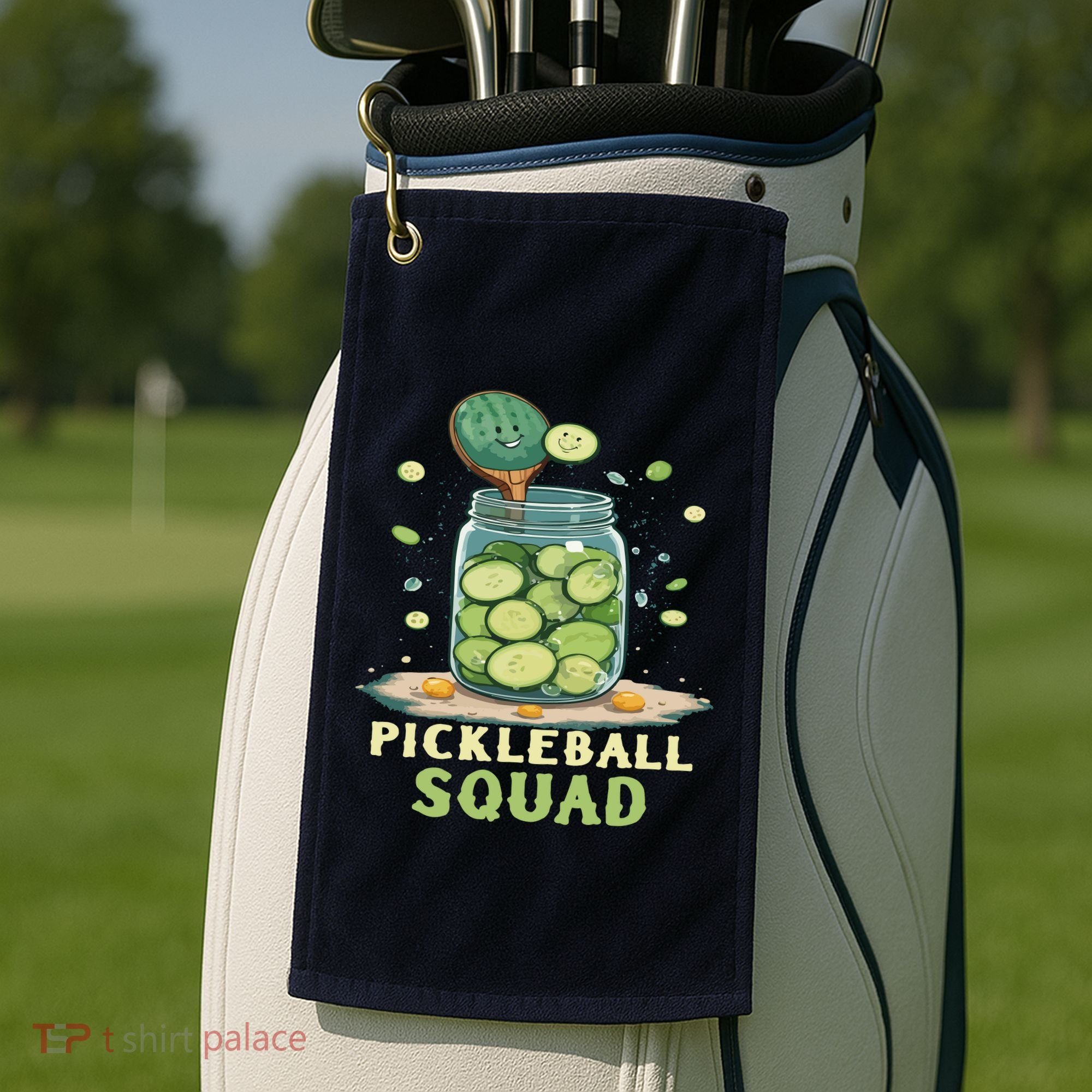 Funny Pickleball Squad Golf Towel