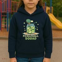 Funny Pickleball Squad Kids Hoodie thumb 3