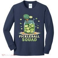 Funny Pickleball Squad Kids Long Sleeve Shirt thumb 0