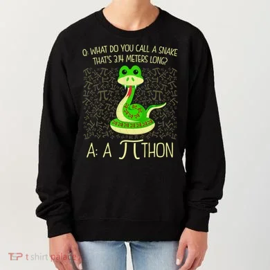 Funny Python Snake Pi Day Women's Sweatshirt