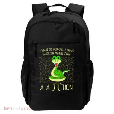 Funny Python Snake Pi Day Backpack
