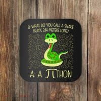 Funny Python Snake Pi Day Coaster thumb 0