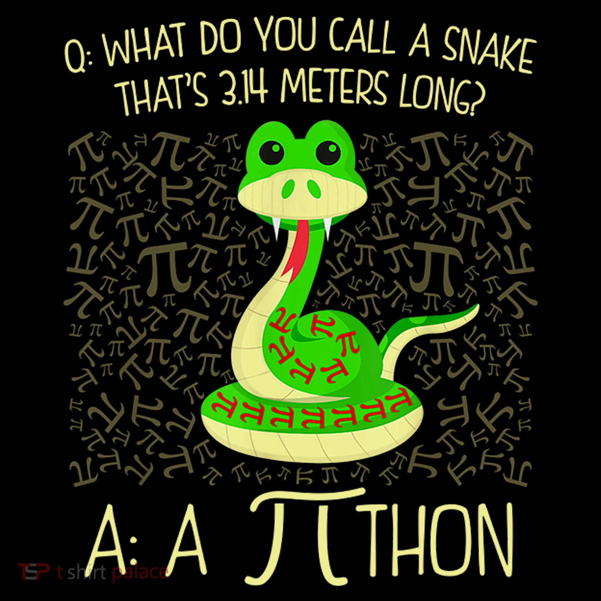 Funny Python Snake Pi Day Coaster