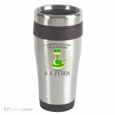 Funny Python Snake Pi Day 16oz Travel Tumbler