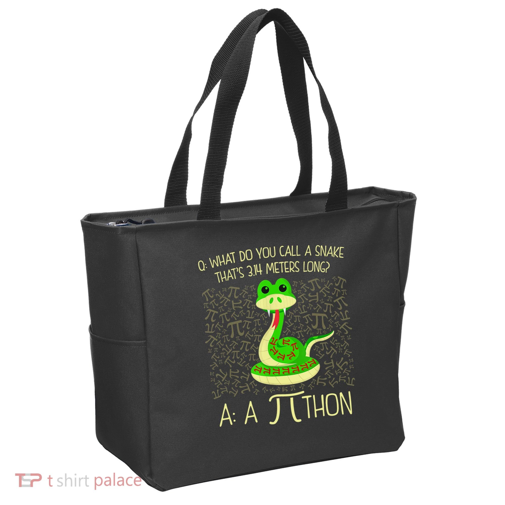Funny Python Snake Pi Day Tote Bag