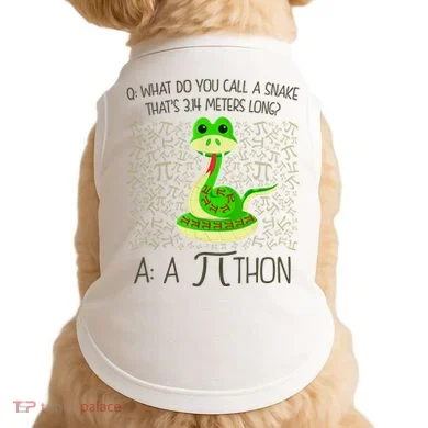 Funny Python Snake Pi Day Doggie Tank