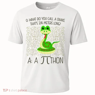 Funny Python Snake Pi Day Cooling Performance Crew T-Shirt