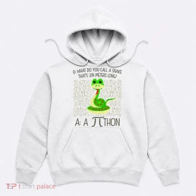 Funny Python Snake Pi Day Hoodie