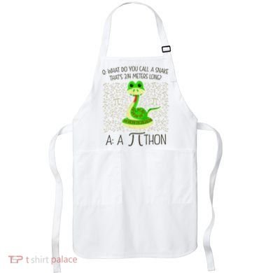 Funny Python Snake Pi Day Apron