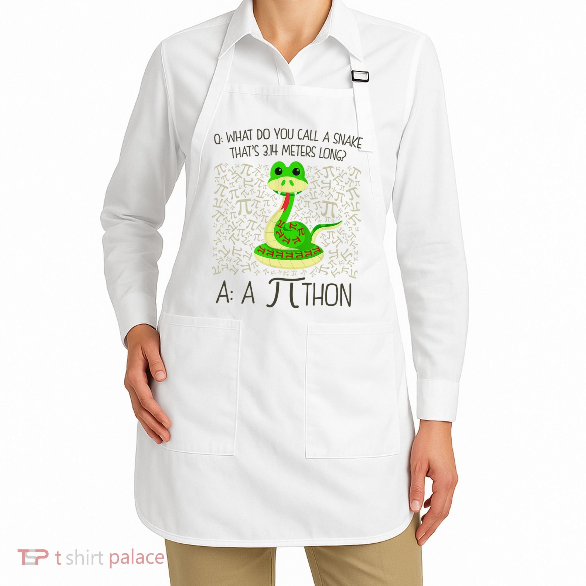 Funny Python Snake Pi Day Apron