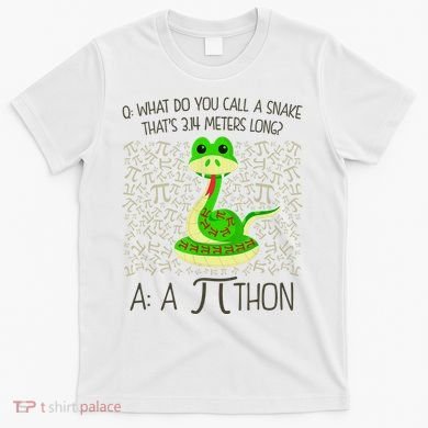 Funny Python Snake Pi Day T-Shirt