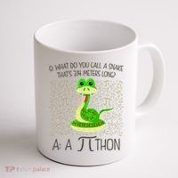 Funny Python Snake Pi Day Coffee Mug thumb 1