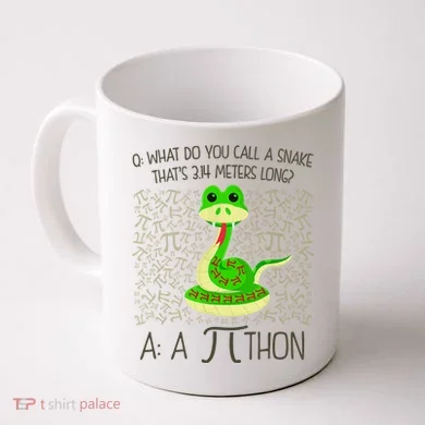 Funny Python Snake Pi Day Coffee Mug