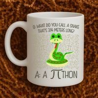 Funny Python Snake Pi Day Coffee Mug thumb 2