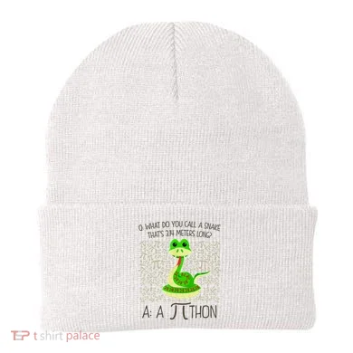 Funny Python Snake Pi Day Beanie