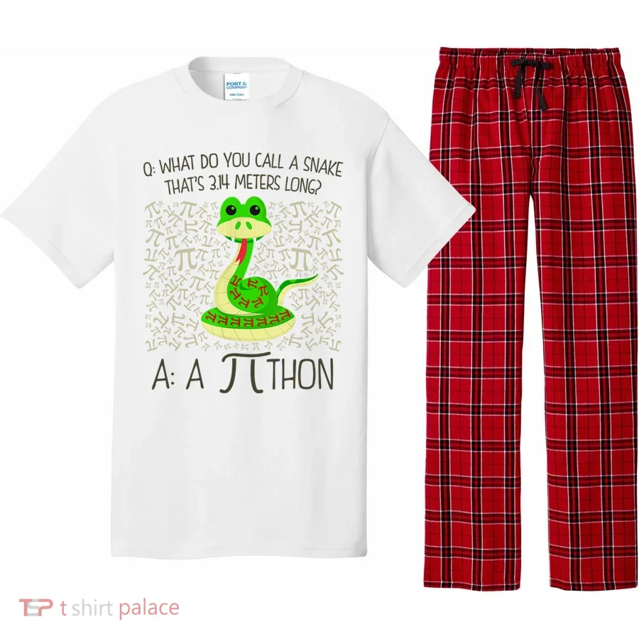 Funny Python Snake Pi Day Pajama Set
