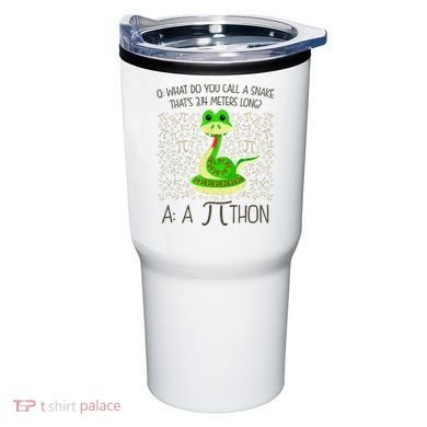Funny Python Snake Pi Day Tumbler