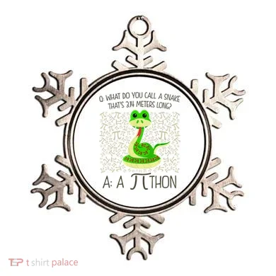 Funny Python Snake Pi Day Ornament