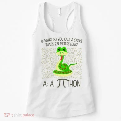 Funny Python Snake Pi Day Women's Tank Top
