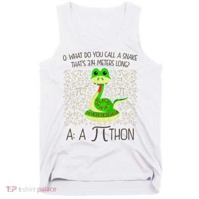 Funny Python Snake Pi Day Tank Top