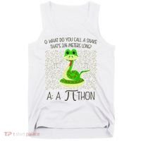 Funny Python Snake Pi Day Tank Top thumb 0